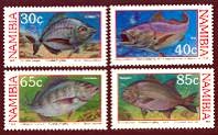 Fish / Coastal Angling Mint Set of 4 Stamps Namibia, 1994